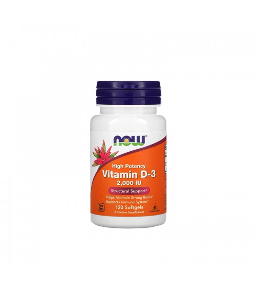 Витамин D3 Now Foods Vitamin D-3 High Potency 2000 IU 120caps